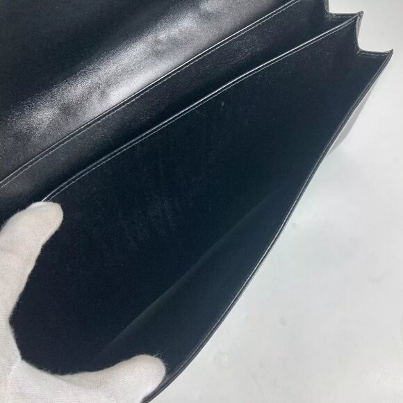 LOUIS VUITTON Opera Aeghe LV logo Pouch bag with handle Clutch bag Leather Black - Picture 13 of 13